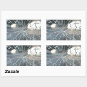 Sticker Rectangulaire Verre Brisé (Feuille)