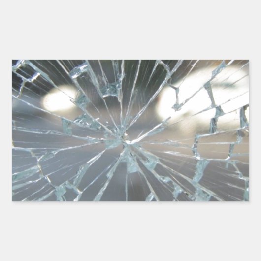 Sticker Rectangulaire Verre Brisé (Devant)