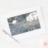 Sticker Rectangulaire Verre Brisé (Enveloppe)