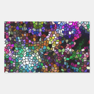 Sticker Rectangulaire Verre cassé