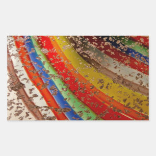 Sticker Rectangulaire Verre d'art d'arc-en-ciel