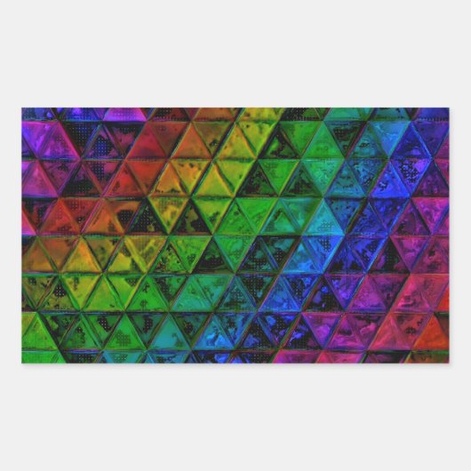 Sticker Rectangulaire Verre de fierté (Devant)