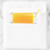 Sticker Rectangulaire Verre de jus d'orange (Sac)
