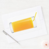 Sticker Rectangulaire Verre de jus d'orange (Enveloppe)