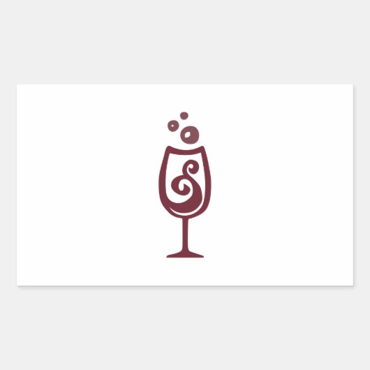 STICKER RECTANGULAIRE VERRE DE VIN (Devant)