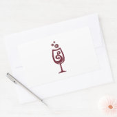STICKER RECTANGULAIRE VERRE DE VIN (Enveloppe)