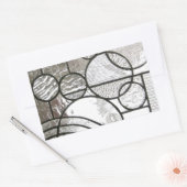 Sticker Rectangulaire Verre tendu Abstrait carré circulaire transparent (Enveloppe)