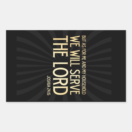 Sticker Rectangulaire Vers scriptural chrétien de bible - 24h15 de (Devant)