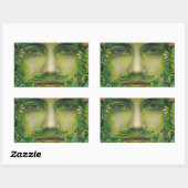 Sticker Rectangulaire vert (Feuille)