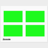 Sticker Rectangulaire Vert citron (Feuille)