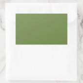 Sticker Rectangulaire Vert de thym uni de couleur solide (Sac)