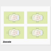 Sticker Rectangulaire Vert doux (Feuille)