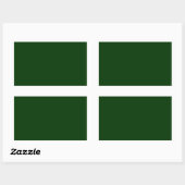 Sticker Rectangulaire Vert foncé (Feuille)