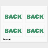 Sticker Rectangulaire Vert RETOUR (Feuille)