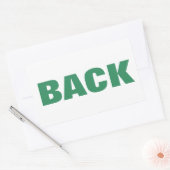 Sticker Rectangulaire Vert RETOUR (Enveloppe)