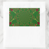 Sticker Rectangulaire Vert Vintage (Sac)