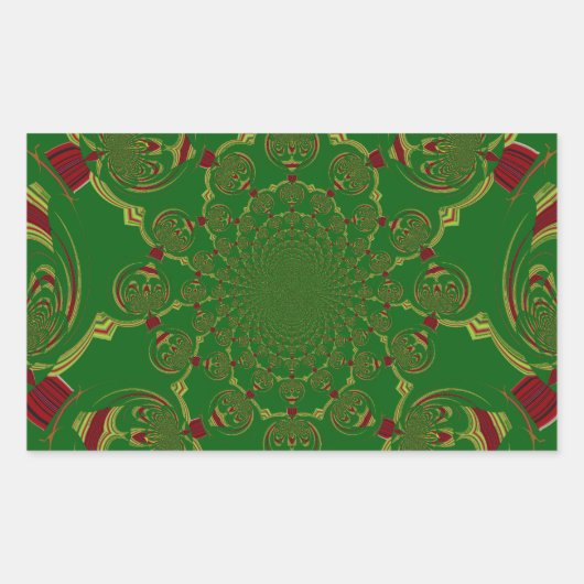 Sticker Rectangulaire Vert Vintage (Devant)