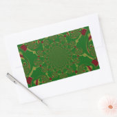 Sticker Rectangulaire Vert Vintage (Enveloppe)