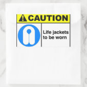Sticker Rectangulaire Veste de sauvetage (Sac)
