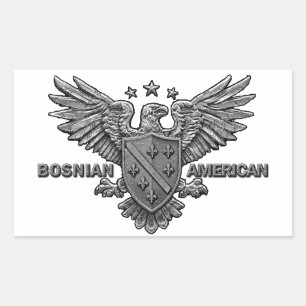Sticker Rectangulaire Vêtement à thème américain bosniaque