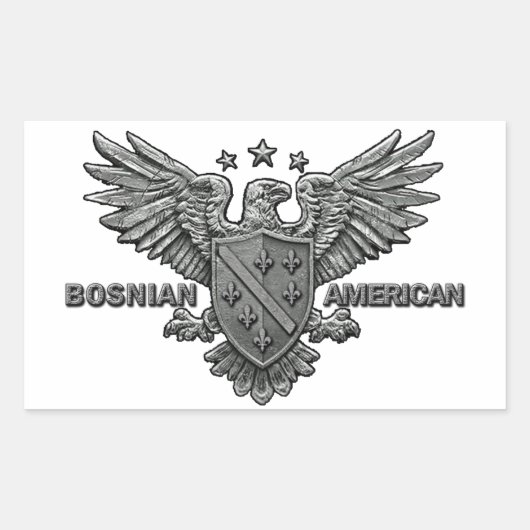 Sticker Rectangulaire Vêtement à thème américain bosniaque (Devant)