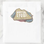 Sticker Rectangulaire Vêtements pliants, jour de lessive (Sac)