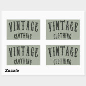 Sticker Rectangulaire Vêtements vintages (Feuille)