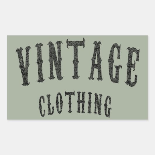 Sticker Rectangulaire Vêtements vintages (Devant)
