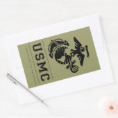 Sticker Rectangulaire Vétéran de l'USMC Afghanistan (Enveloppe)