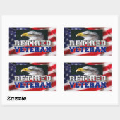 Sticker Rectangulaire Vétérinaire à la retraite (Feuille)