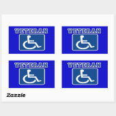 Sticker Rectangulaire Vétérinaire handicapé handicapé (Feuille)