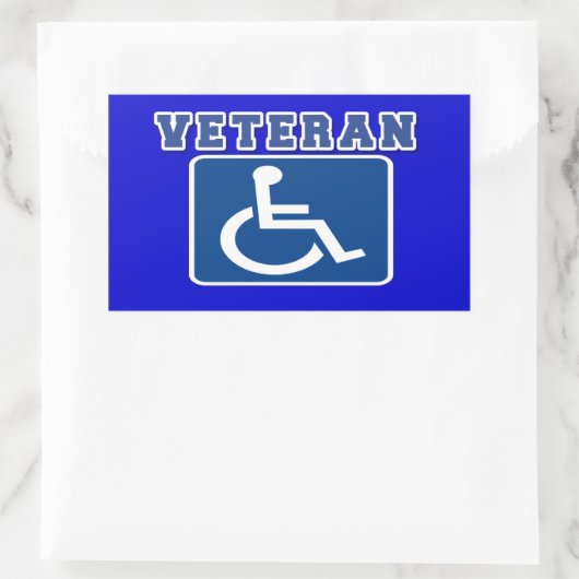 Sticker Rectangulaire Vétérinaire handicapé handicapé (Sac)