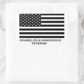 Sticker Rectangulaire Vétérinaire invalide et dangereux (Sac)