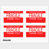 Sticker Rectangulaire Veuillez NE PAS Plier et Merci 1 (Feuille)