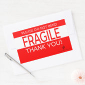 Sticker Rectangulaire Veuillez NE PAS Plier et Merci 1 (Enveloppe)