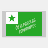 Sticker Rectangulaire ← vi parolas Esperante ? (Devant)