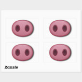 Sticker Rectangulaire Viande de porc rose (Feuille)