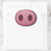 Sticker Rectangulaire Viande de porc rose (Sac)