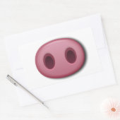 Sticker Rectangulaire Viande de porc rose (Enveloppe)
