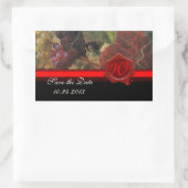 STICKER RECTANGULAIRE VIANDE DE VIN VIGNE VIGNE VIN, VOILE DE CIRE ROUGE (Sac)