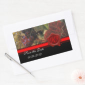 STICKER RECTANGULAIRE VIANDE DE VIN VIGNE VIGNE VIN, VOILE DE CIRE ROUGE (Enveloppe)