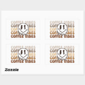 Sticker Rectangulaire Vibes café (Feuille)