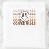 Sticker Rectangulaire Vibes café (Sac)