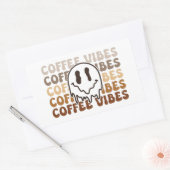 Sticker Rectangulaire Vibes café (Enveloppe)