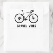 Sticker Rectangulaire Vibes de gravier Cyclisme (Sac)