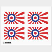 Sticker Rectangulaire Vibrant Roundel Mods (Feuille)
