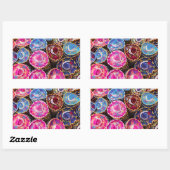 Sticker Rectangulaire Vibrant Sombrero mexicain (Feuille)