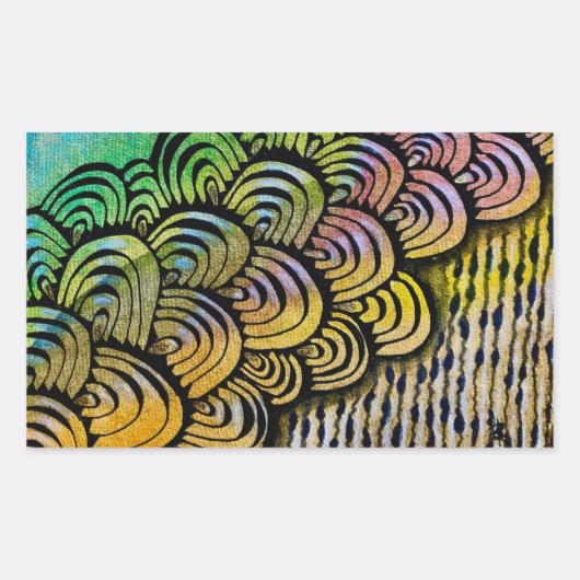 Sticker Rectangulaire Vibration (Devant)