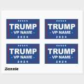 Sticker Rectangulaire Vice-président Trump 2024 sur mesure (Feuille)