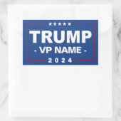 Sticker Rectangulaire Vice-président Trump 2024 sur mesure (Sac)